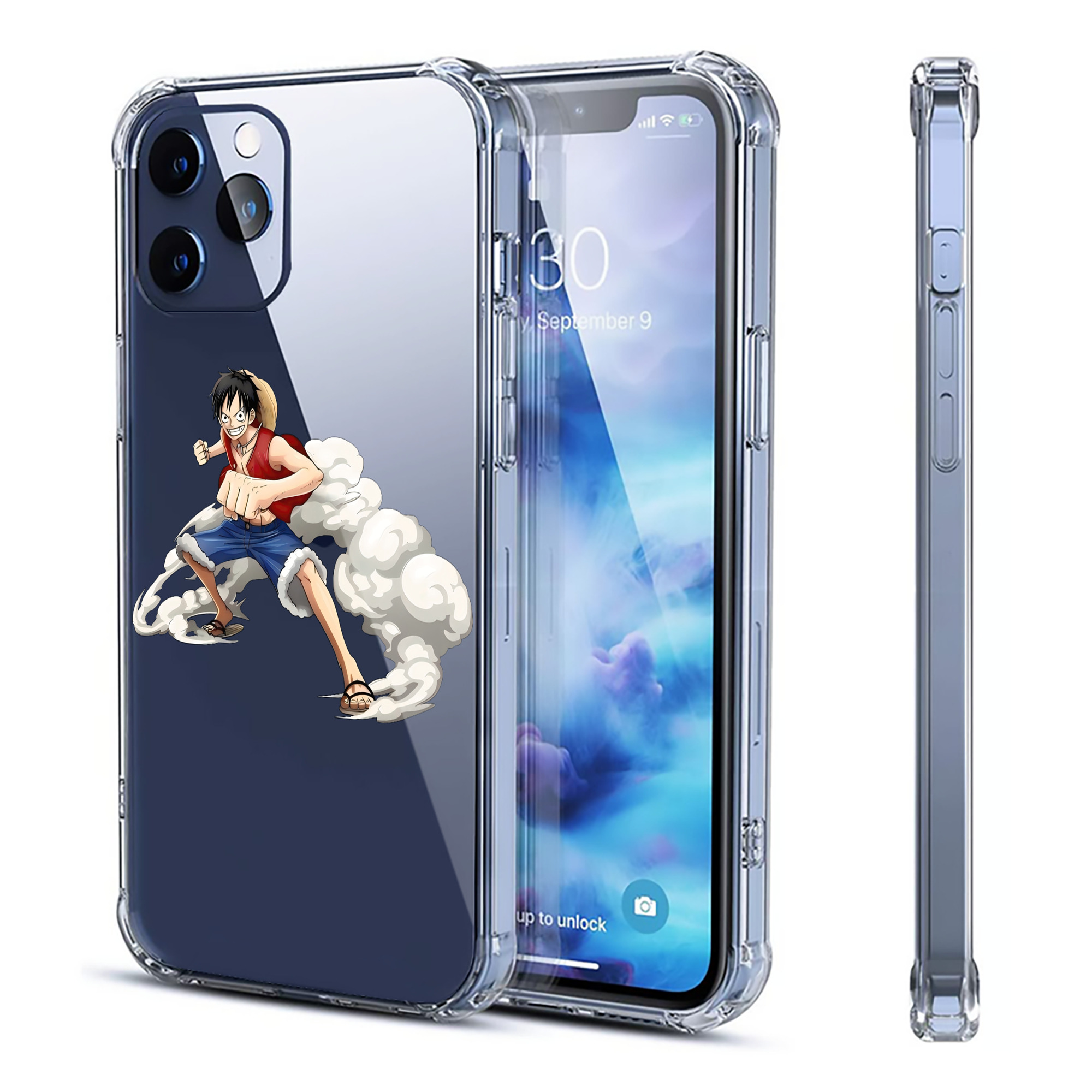 （画像用） ワンピース モンキー・D・ルフィ ONE PIECE Monkey D. Luffy 【iPhone 12シリーズ対応】透明スマホケース（クリアソフトケース）